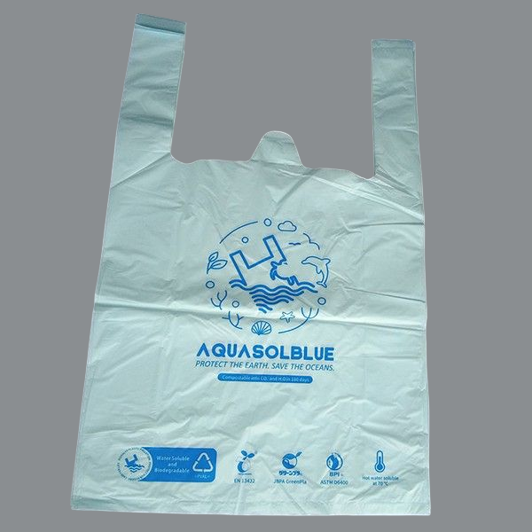 Disposable Compostable PVA Hot Water Soluble Shopping Bags